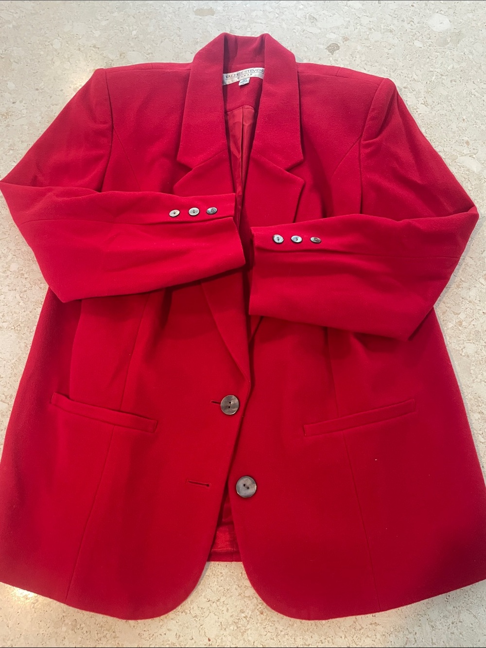 Valerie Stevens Red Women's Blazer Jacket